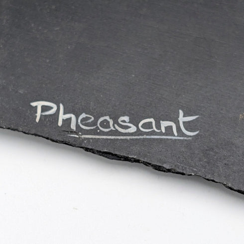 英国ヴィンテージ 石板手書き キジ 壁掛けアート カントリーアート