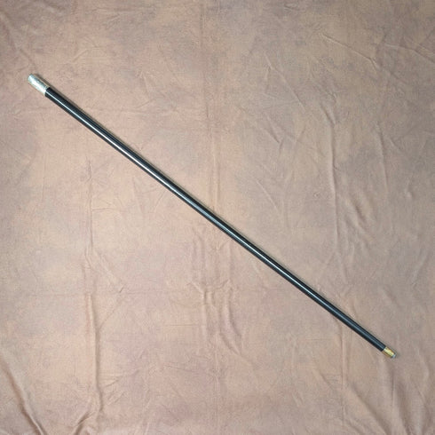1900年頃 英国アンティーク ブラックシャフト 純銀製ロンデルハンドル ステッキ 90cm