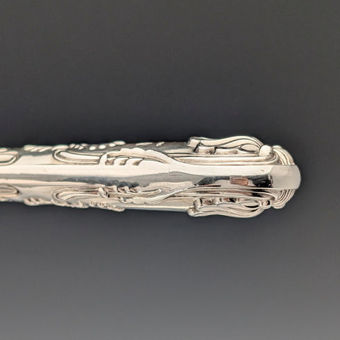 1836 年英國古董純銀柄甜點餐具,2 對,查爾斯·尼德漢姆