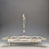 Antique British late Victorian silver plate basket with adjustable handle