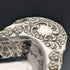 Antique British late Victorian silver plate basket with adjustable handle