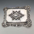 Antique British late Victorian silver plate basket with adjustable handle