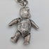 Circa 1910 British Antique Sterling Silver Extra Thick Albert Chain, 62g, Teddy Bear Fob