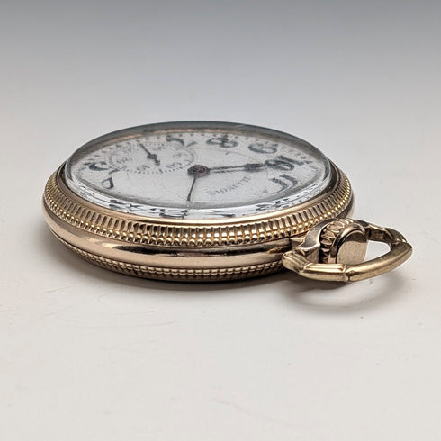 1927 Illinois Van Special, 60-hour power reserve, gold-plated case, pocket watch, railroad watch, in good working order.