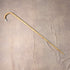 1919 British Antique Brown Shaft, Curved Handle, Pure Silver Decorated Lightweight Walking Stick, 82cm