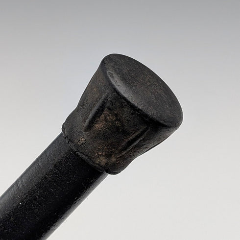 19 世紀晚期英國古董黑色桿手杖,配馬尺,鹿角手柄,93 厘米