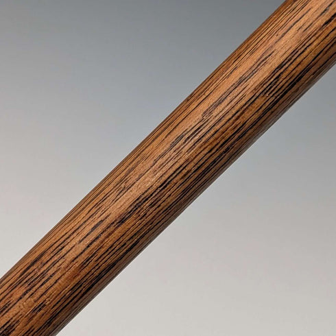 1919 British Antique Brown Shaft, Curved Handle, Pure Silver Decorated Lightweight Walking Stick, 82cm
