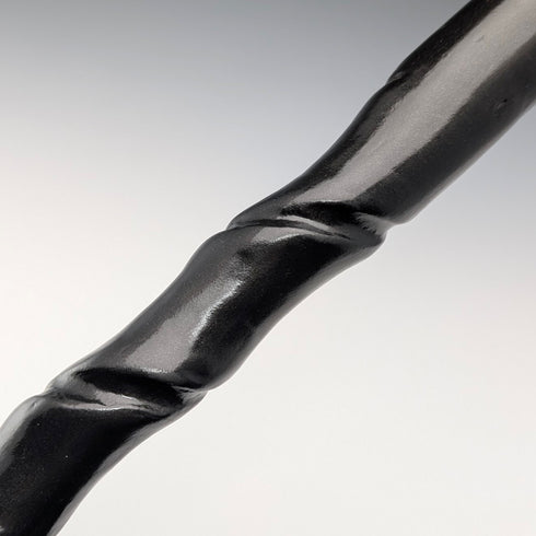 英國復古扭曲黑色桿手杖,配彩繪鴨頭手柄,94 厘米