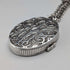 British Vintage Sterling Silver Oval Locket Pendant with Sterling Silver Necklace, 38g Total, CHC