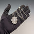 British Vintage Sterling Silver Oval Locket Pendant with Sterling Silver Necklace, 38g Total, CHC