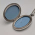 British Vintage Sterling Silver Oval Locket Pendant with Sterling Silver Necklace, 20g Total, JAM