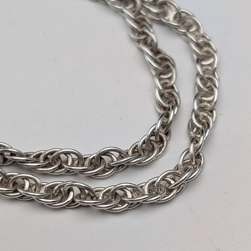 British Vintage Sterling Silver Oval Locket Pendant with Sterling Silver Necklace, 20g Total, JAM