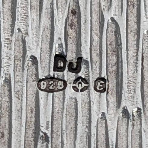 英国ヴィンテージ 純銀製 オーバル型ロケットペンダント 純銀ネックレス付き 計19g DJ