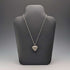 Vintage silver plated heart locket pendant with necklace