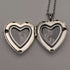 Vintage silver plated heart locket pendant with necklace