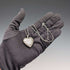 Vintage silver plated heart locket pendant with necklace