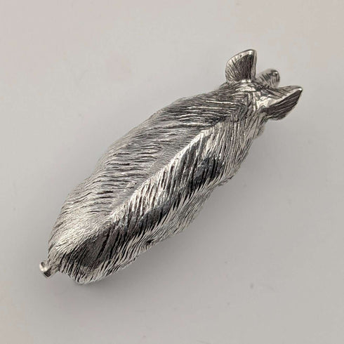 1999 British Vintage Sterling Silver Miniature Pig Figurine, 66g, John Silvant & Marguerite Jones