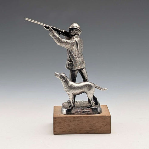 1979 British Vintage Sterling Silver Hunter Miniature Figurine, 72g, Ammonite Ltd