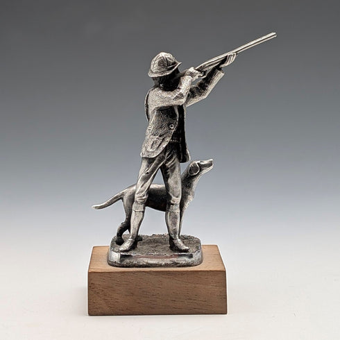 1979 年英國復古純銀獵人微型雕像,72 克,Ammonite Ltd