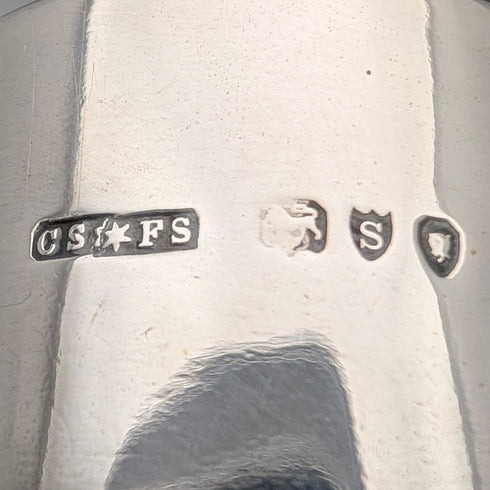 1893 British Antique Silver Lid Imari Pattern Ceramic Bottle Jar by Saunders & Shepherd