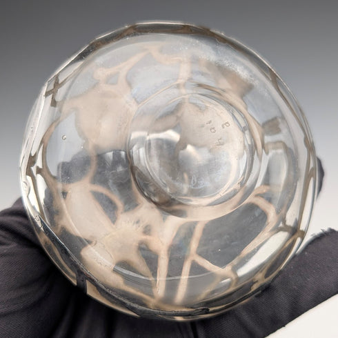 古董美國新藝術風格銀覆層玻璃香水瓶,Alvin