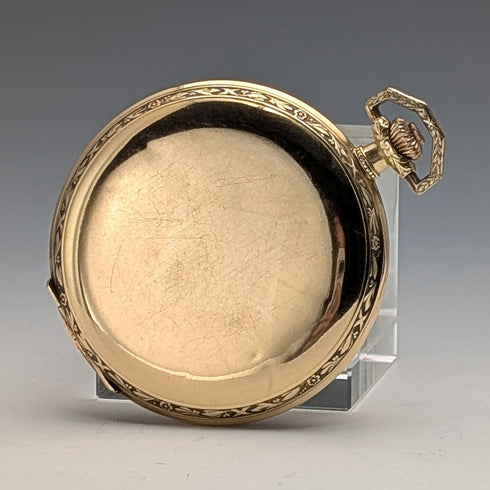 1930年頃 ジラール・ペルゴ 懐中時計 K18ゴールド ハンターケース 動作良好 レザーボックス付