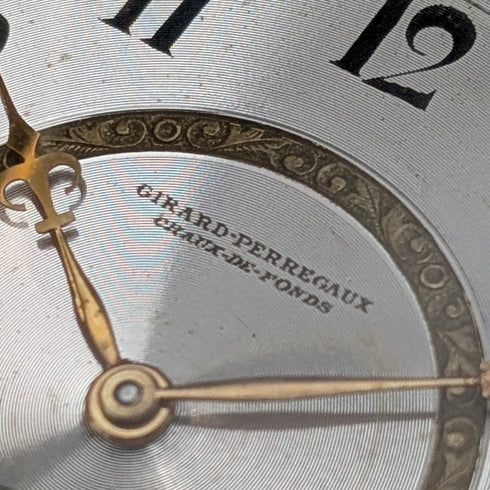 1930年頃 ジラール・ペルゴ 懐中時計 K18ゴールド ハンターケース 動作良好 レザーボックス付