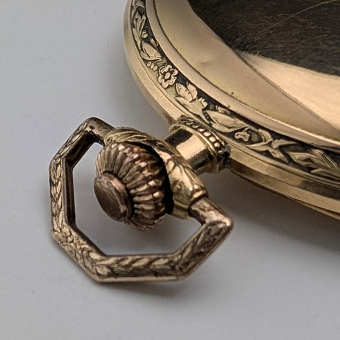 1930年頃 ジラール・ペルゴ 懐中時計 K18ゴールド ハンターケース 動作良好 レザーボックス付