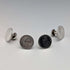 British Vintage Antique Silver Coin Shirt Stud Buttons, Set of 4, in Case