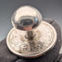 British Vintage Antique Silver Coin Shirt Stud Buttons, Set of 4, in Case