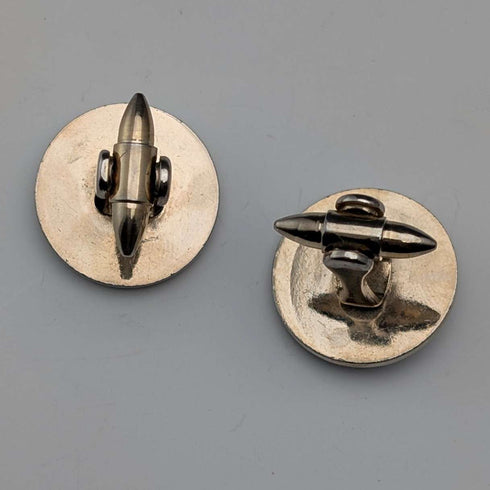 British Vintage Wedgwood Men's Cameo Gold-Plated Cufflinks with Case