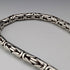 Vintage Sterling Silver Byzantine Chain Necklace, 46cm, 98g