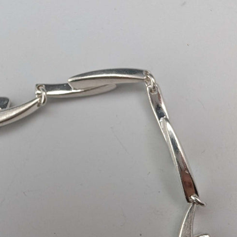 Vintage Sterling Silver Fancy Link Chain Necklace, 42cm, 23g, FOSSIL