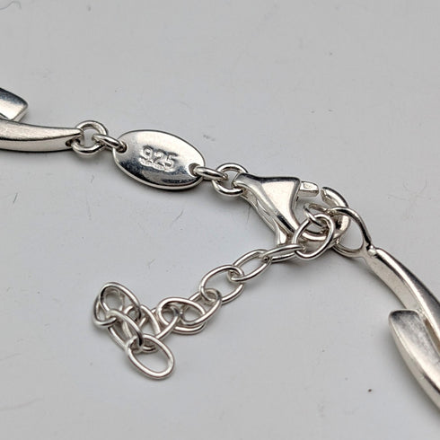 復古純銀花式鏈條項鍊,42厘米,23克,FOSSIL