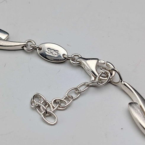 Vintage Sterling Silver Fancy Link Chain Necklace, 42cm, 23g, FOSSIL