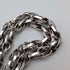British Vintage Sterling Silver Double Azuki Chain Necklace, 55cm, 30g, B&P