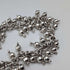 British Vintage Sterling Silver Beaded Drop Chain Necklace, 52cm, 87g, HH
