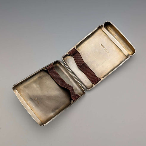 1902年 英国アンティーク 純銀製 シガレットケース 75g I.J. Evens&Co