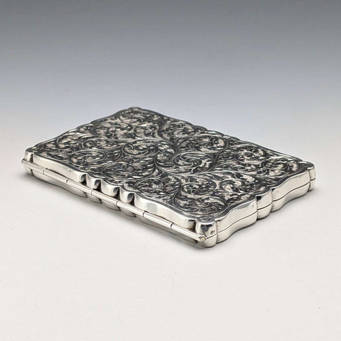1898年 英国アンティーク 純銀製 シガレットケース 69g William Neale