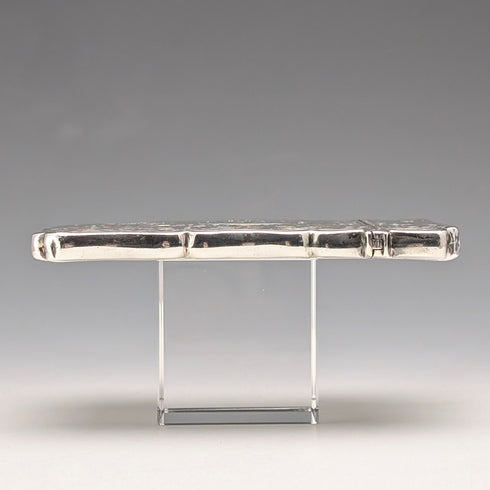 1900 年英國古董捲軸雕刻純銀卡片盒,71 克,喬治聯合