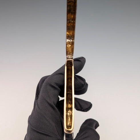 1900 年英國古董捲軸雕刻純銀卡片盒,71 克,喬治聯合