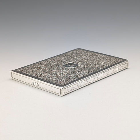 1839 年英國古董扭紋純銀卡片盒,83 克,Joseph Willmore