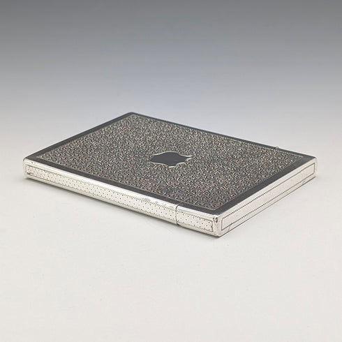 1839 年英國古董扭紋純銀卡片盒,83 克,Joseph Willmore