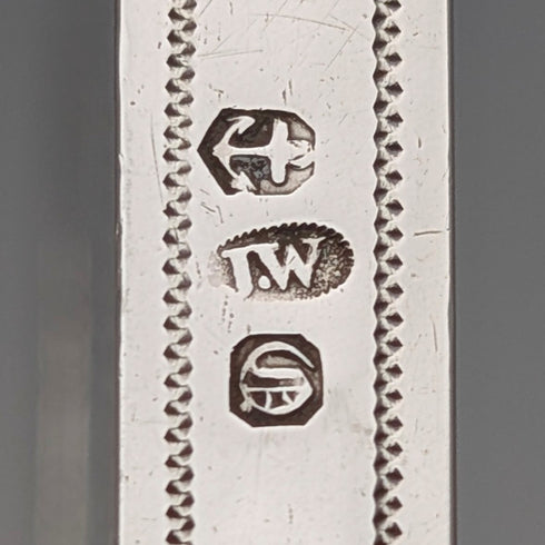 1839 年英國古董扭紋純銀卡片盒,83 克,Joseph Willmore