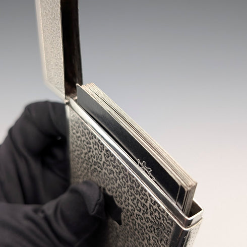 1839 年英國古董扭紋純銀卡片盒,83 克,Joseph Willmore