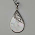 Vintage sterling silver mother-of-pearl drop pendant with necklace