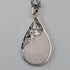 Vintage sterling silver mother-of-pearl drop pendant with necklace