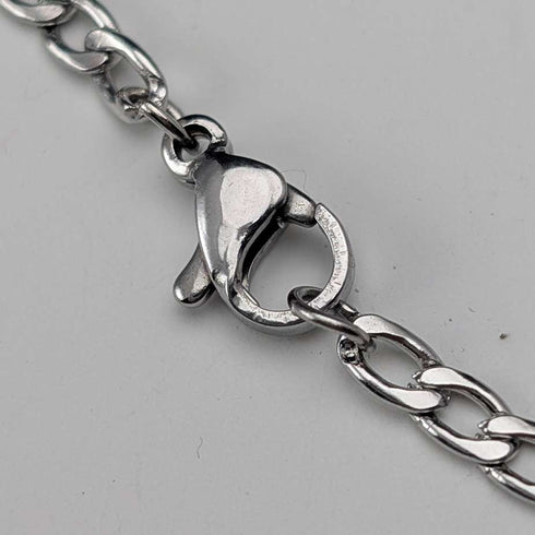 Vintage sterling silver mother-of-pearl drop pendant with necklace