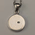 Vintage sterling silver two-tone mother-of-pearl pendant with necklace