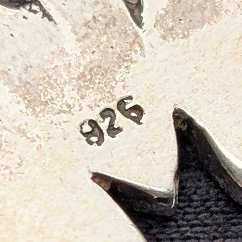 ヴィンテージ 純銀台座 5色マザーオブパール 花形ペンダント ネックレス付